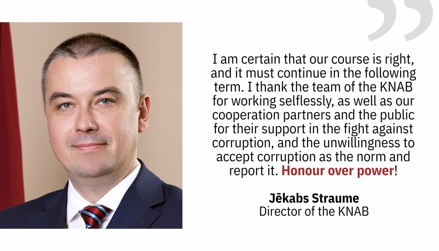 Director of the KNAB, Mr. Jēkabs Straume