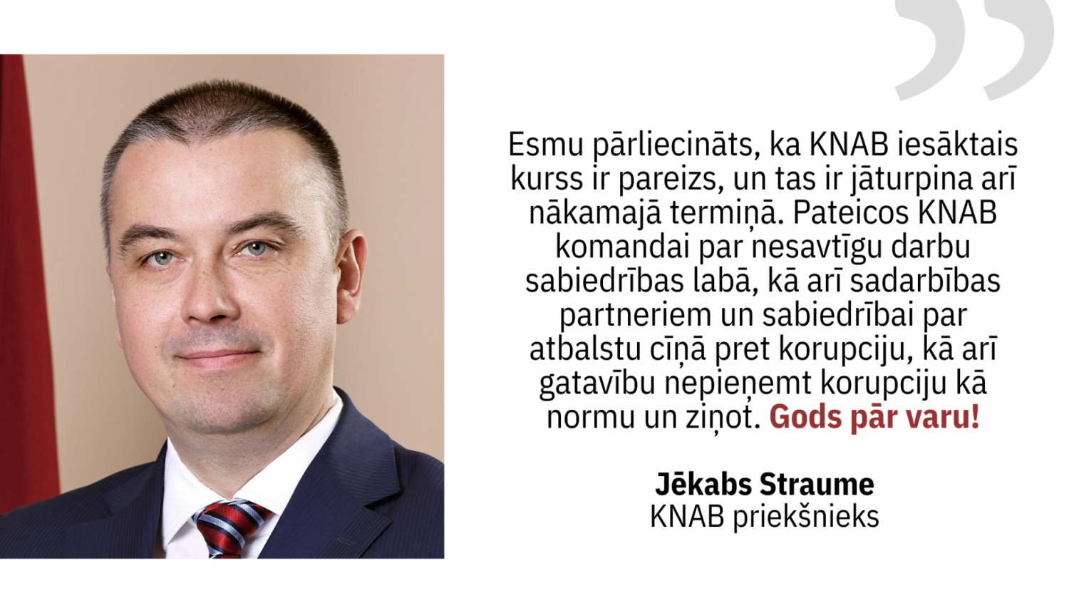 KNAB priekšnieks Jēkabs Straume 